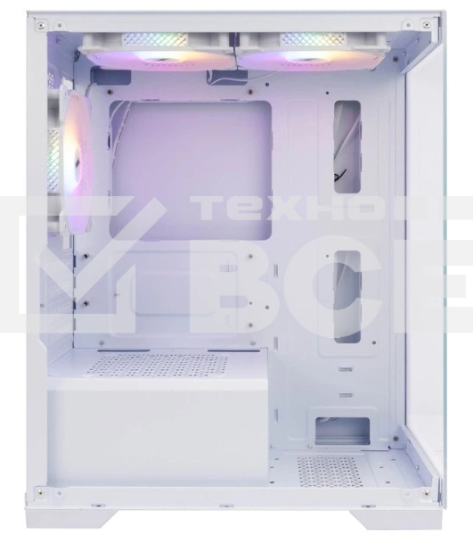 Компьютерный корпус 1STPLAYER MIKU Mi2 White / mATX / 3x120mm LED fans / Mi2-WH-3F1-W