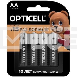 Элемент питания алкалиновый AA/LR6 (блист. 4шт) Basic Opticell 5051001