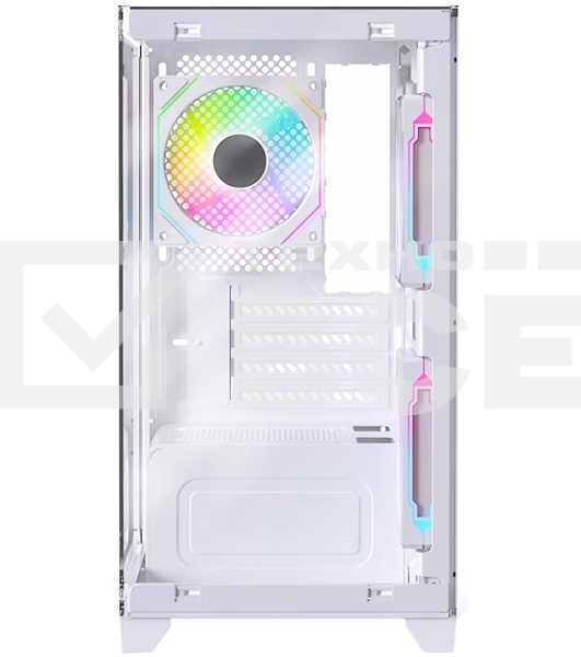 Компьютерный корпус Bloody BD-CC103F белый без БП mATX 7x120mm 1xUSB2.0 1xUSB3.0 audio bott PSU