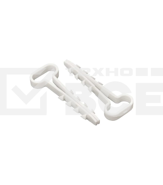 Дюбель-хомут EKF PROxima (6х14 мм) для плоского кабеля белый (100 шт.)
