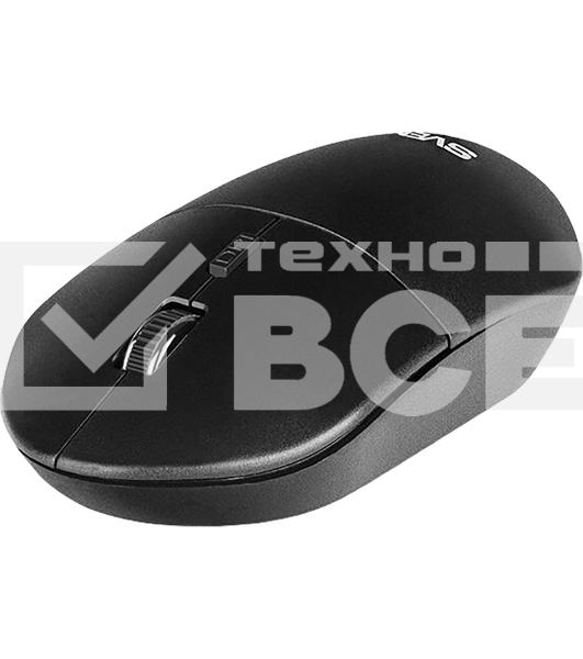 Мышь беспроводная SVEN RX-515SW черный, 1600 dpi, радиоканал, USB, кнопки - 4