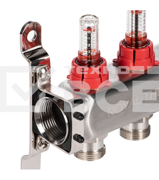 Коллектор Royal Thermo нерж. в сборе с расходомерами 1