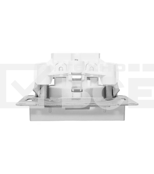 Механизм розетки EKF UP1-SOA-111 16А, с заземлением, со шторками, алюминий Эпика