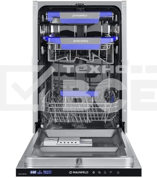 Встраиваемая посудомоечная машина Maunfeld MLP-08IMR, белый/черный, 44.5 см, 10 компл., 47 дБ, класс A++