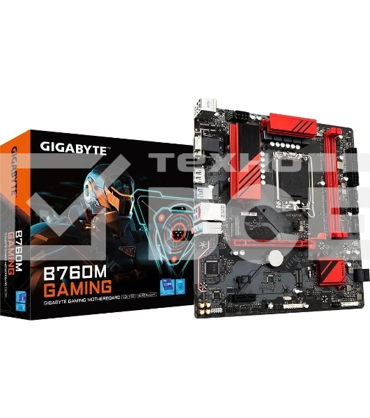 Материнская плата Gigabyte B760M GAMING, LGA 1700, Intel B760, 2xDDR5, 4xSATA, 2xM.2, 1xPCI-E 4.0 x16, 1xPCI-E x1, 1xHDMI, 1xDP, 1xVGA, 1x 2.5Gb LAN, 3xUSB-A 3.2 Gen 1, 1xUSB-C 3.2 Gen 1, 2xUSB-A 2.0, 3x3.5 мм, 7.1, Micro-ATX