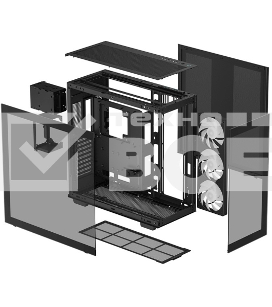Компьютерный корпус Deepcool CH780 black (ATX, без БП, ARGB, 4xUSB3.2 Type-A + USB3.2 Type-C) (R-CH780-BKADE41-G-1) MidiTower
