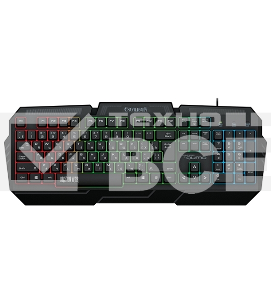 Игровая клавиатура Qumo Excalibur K67, проводная, 104, встроенные радужная подсветка