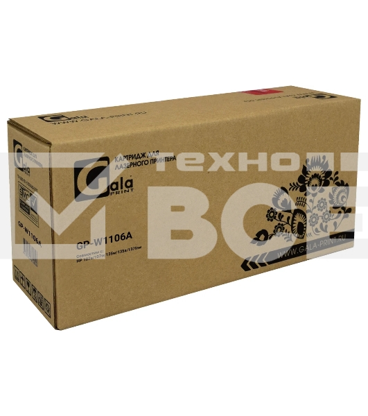 Заправочный комплект GP-W1106A для принтеров HP Laser 107/MFP135/137 (тонер 40гр + чип 1000 копий + воронка) GalaPrint