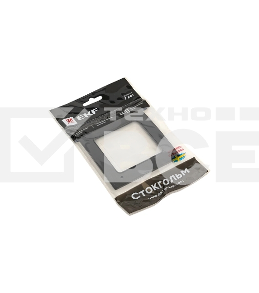 Рамка EKF EXM-G-302-30 Стокгольм PROxima 1-ая, черный