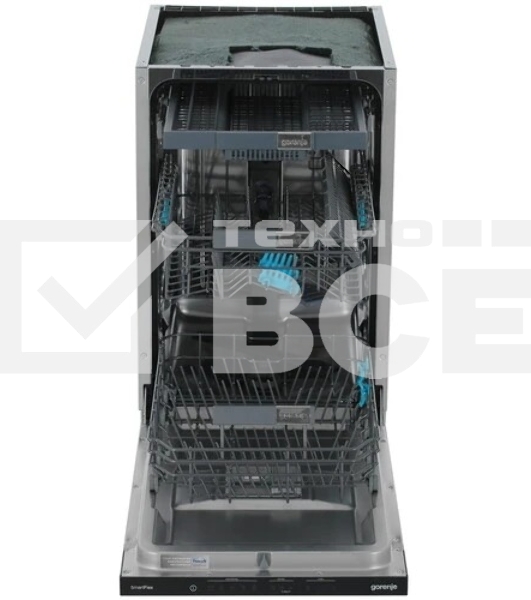 Встраиваемая посудомоечная машина Gorenje GV572D10, черный, 44.8 см, 11 компл., 44 дБ, класс A+++