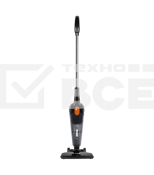 Пылесос вертикальный BBK BV2900 черный/оранжевый, питание от сети, 170 Вт, уборка сухая, пылесборник 0.8 л