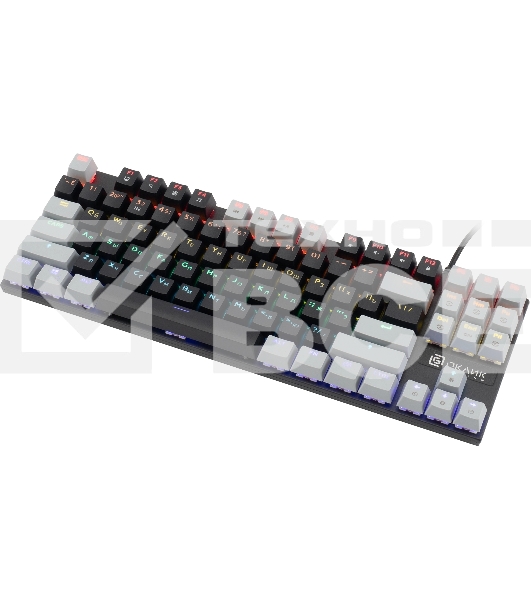 Клавиатура проводная Oklick K600X механическая черный/серый USB Multimedia for gamer LED