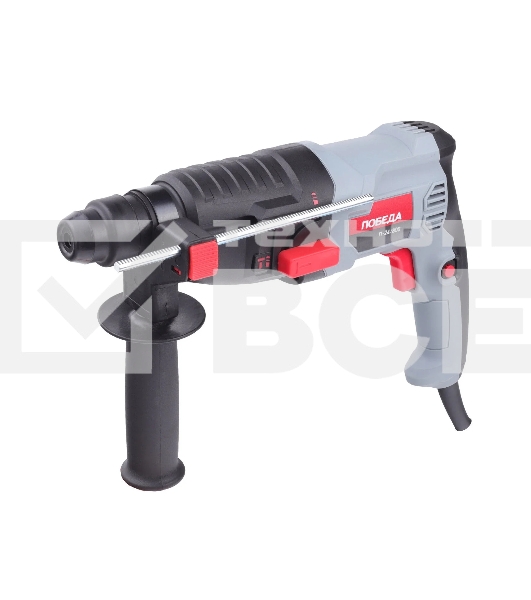 Перфоратор ПОБЕДА П-24/800, SDS+, 800Вт, 1200об/мин, 5300уд/мин, макс. диаметр бурения 24мм, дополнительная рукоятка, глубиномер, кейс