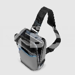 Рюкзак слинг мужской Piquadro Blue Square CA6898B2/N черный кожа, фото3