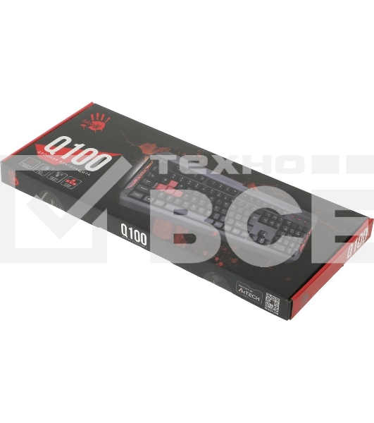 Клавиатура проводная A4Tech Bloody Q100 USB черный