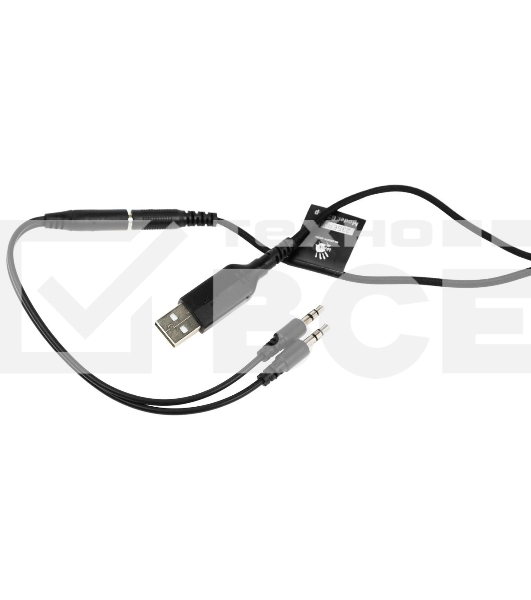 Гарнитура проводная с микрофоном A4Tech Bloody G575P черный 2м мониторные оголовье (G575P)