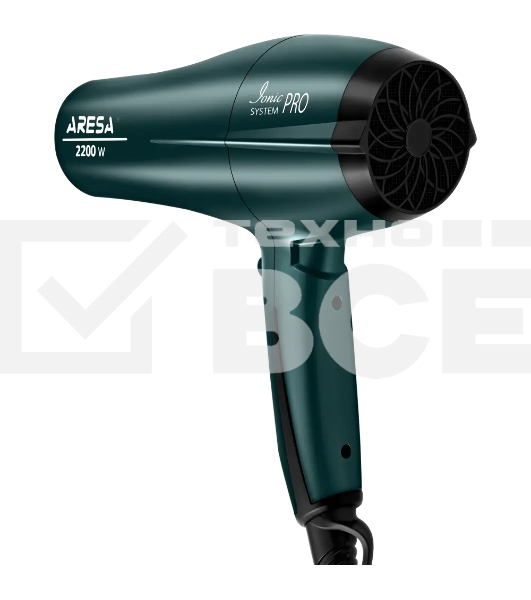 Фен ARESA AR-3218 зеленый, 2200 Вт, ионизация