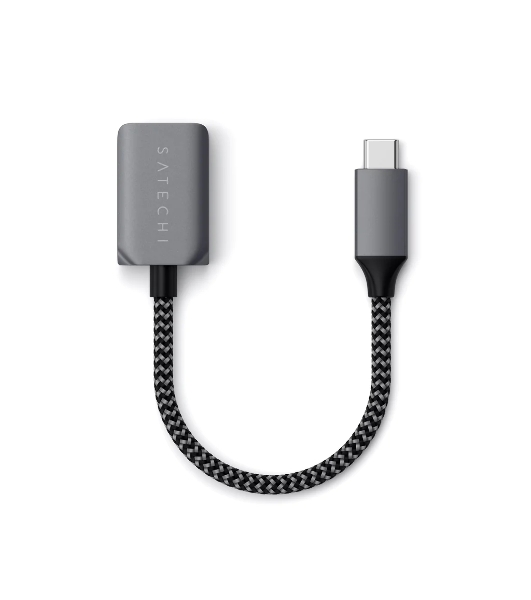 Кабель-адаптер Satechi USB-C to USB 3.0. серый космос