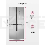 Холодильник Hansa FY418.3DFXC нержавеющая сталь трехкамерный 274/144л морозилка снизу, фото6