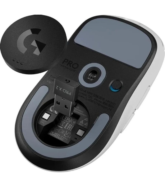 Мышь беспроводная Logitech G PRO X SUPERLIGHT 2 белый, 32000 dpi, радиоканал, USB, кнопки - 5