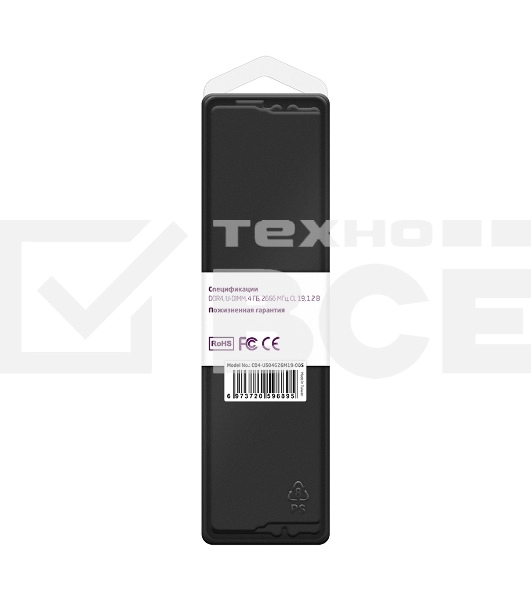 Оперативная память CBR DDR4 DIMM (UDIMM) 4GB CD4-US04G26M19-00S PC4-21300, 2666MHz, CL19, single rank