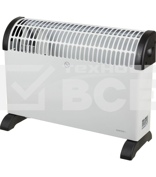 Конвектор Centek CT-6124 белый, 750/1250/2000 Вт, 20 м2, механический термостат