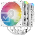 Кулер для процессора DEEPCOOL AG620 WH ARGB V2 LGA20XX/1700/1200/115X/AM5/AM4 (9шт/кор, TDP 260W, PWM, ARGB DUAL Fan 120mm, 6 тепл. трубок, белый) RET, фото3