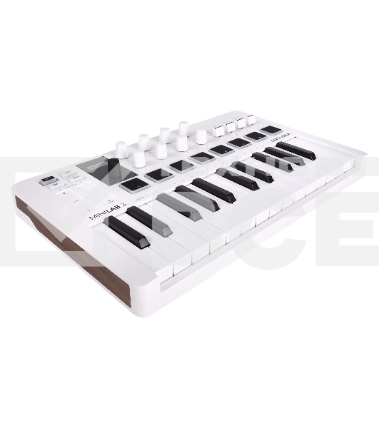 Клавиатура MIDI [231501] Arturia [MiniLAB 3] 25 клавиш, 8 энкодеров, 8 RGB пэдов, 8 фейдеров, дисплей, сенсорные регуляторы Pitch/Modulation, MIDI-выход, 1/4