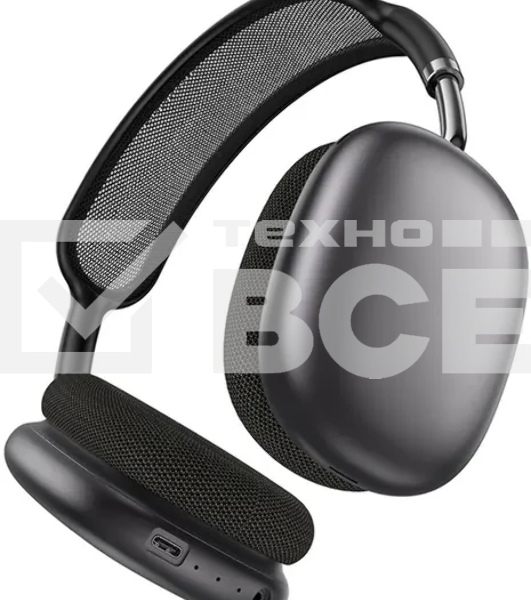 Наушники накладные Hoco W65 т.серый беспроводные bluetooth оголовье (50335)