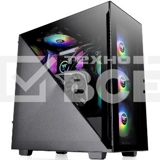 Компьютерный корпус Thermaltake Divider 300 TG ARGb черный без БП ATX 2x120мм 2xUSB 3.0 audio front door bott PSU