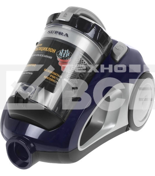 Пылесос Supra VCS-2420 синий/серый, 420/2450Вт, уборка сухая, пылесборник контейнер 3.5 л