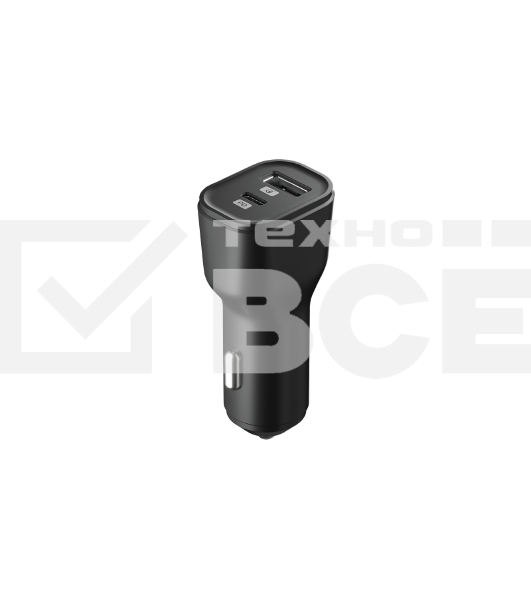 Автомобильное зарядное устройство OLMIO Type-C + USB, 20W, PowerDelivery, QuickCharge3.0, черное