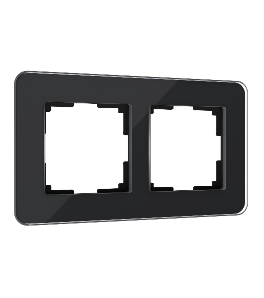 Рамка на 2 поста WERKEL Elite (черный, стекло) W0022448