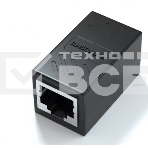 Модуль RJ-45 (F) <->RJ-45(F) ,FTP, проходной, ABS пластик, черный, кат. 5e VCOM <CT251S>, фото 1