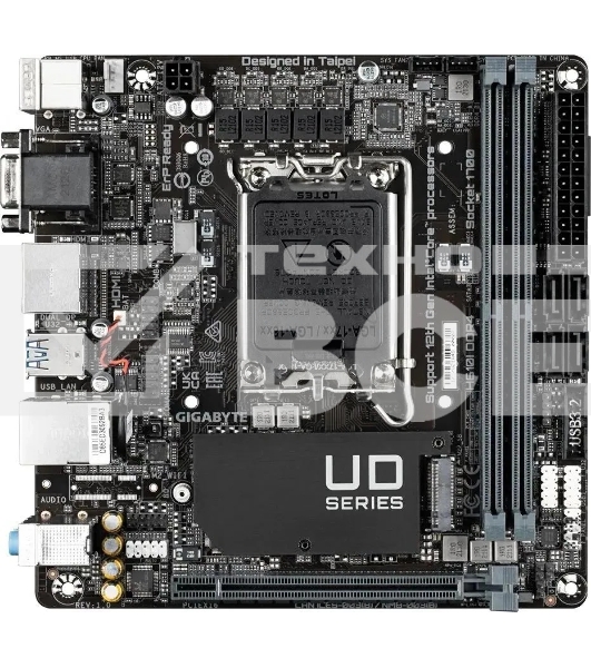 Материнская плата Gigabyte H610I DDR4, LGA 1700, Intel H610, 2xDDR4, 4xSATA, 1xM.2, 1xPCIe 4.0 x16, 1xHDMI, 1xVGA, 2xDP, 1x 1Gb LAN, 2xUSB-A 3.2 Gen 1, 4xUSB-A 2.0, 3x 3.5 мм, 7.1, Mini-ITX