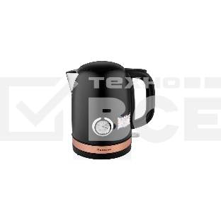 Чайник электрический BRAYER BR1005BK 2200Вт.1,7 л, STRIX, сталь окраш, термометр, черн.