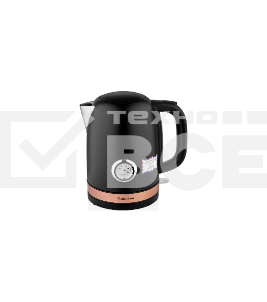 Чайник электрический BRAYER BR1005BK 2200Вт.1,7 л, STRIX, сталь окраш, термометр, черн.