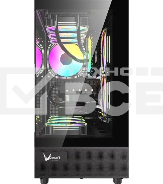 Компьютерный корпус AeroCool / Formula Crystal Z8 черный без БП ATX 9x120mm 7x140mm 1xUSB2.0 1xUSB3.0 1xUSB3.1 audio bott PSU