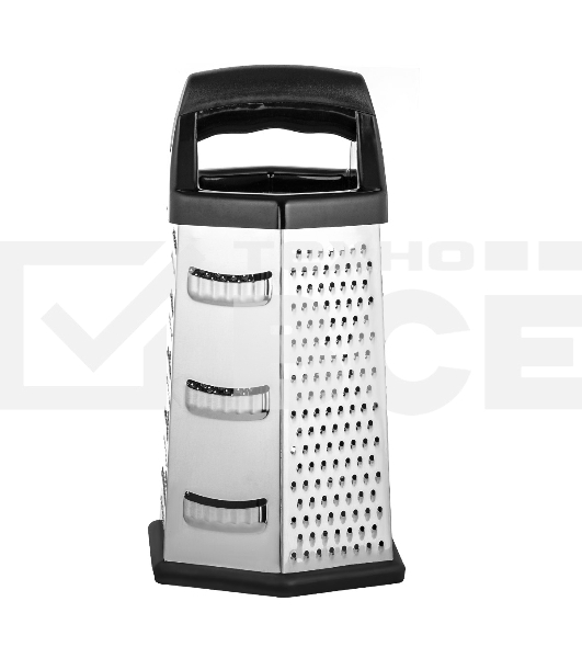 Терка LARA LR07-53 6 поверхностей, высота 23 см, нерж. сталь, нескользящее основание, ручка