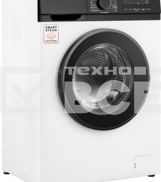 Стиральная машина Weissgauff WM 45106 Steam белая, загрузка фронтальная 6кг, 1000 об/мин., класс: A+