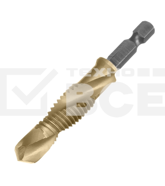 Сверло-метчик Denzel М12 х 1,75 мм, Р6М5