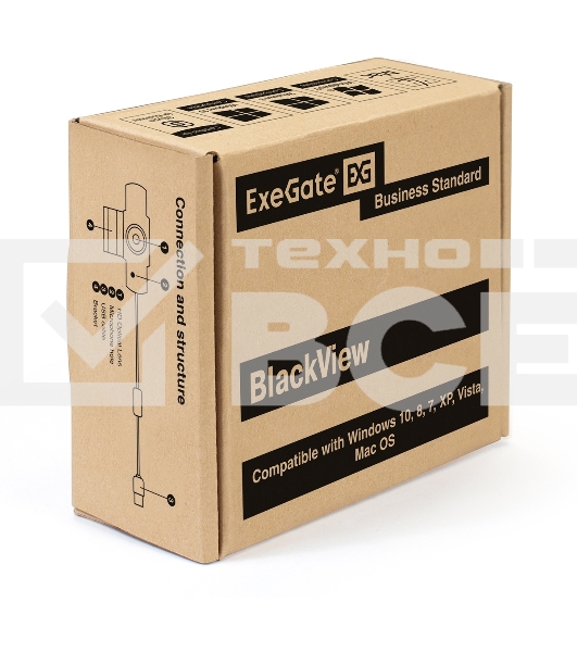 Веб-камера ExeGate EX287386RUS BlackView C525 HD Tripod (матрица 1/3