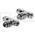 Набор дизайн-вентилей, PIANO, угловой (хром) 1/2