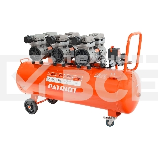 Компрессор Patriot поршневой безмасляный WO 100-440, 440 л/мин, 8 бар, 2500 Вт, 100 л, быстросъем и 