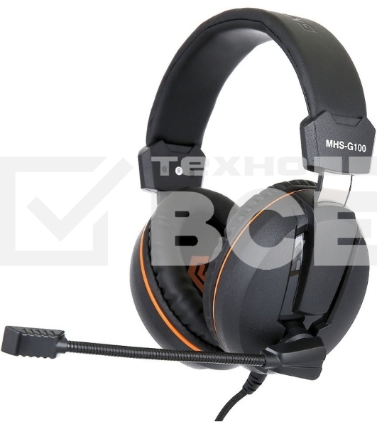 Наушники Gembird MHS-G100 'Survarium'черный/оранжевый рег. громкостиоткл. миккабель 2.5м