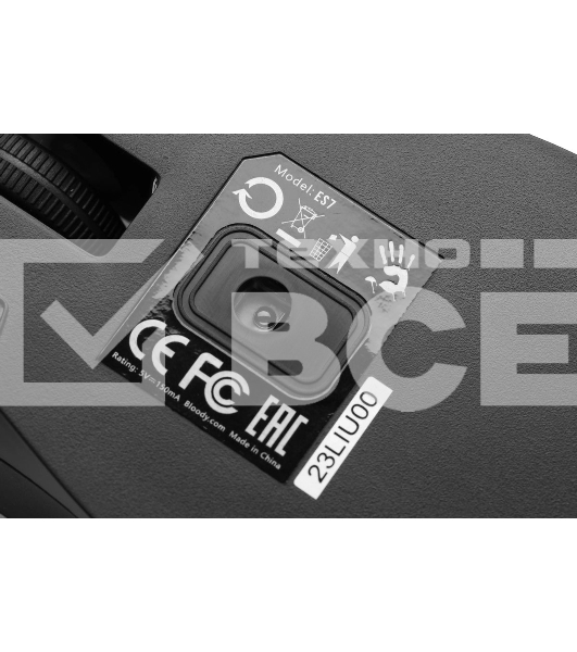 Мышь проводная A4Tech Bloody ES7 черный, 6000 dpi, USB, кнопки - 8