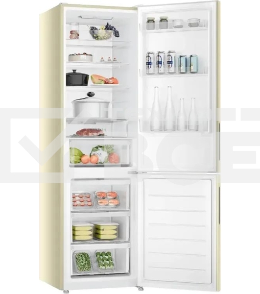 Холодильник Haier CEF538CCG бежевый двухкамерный 263/105л морозилка снизу, No Frost