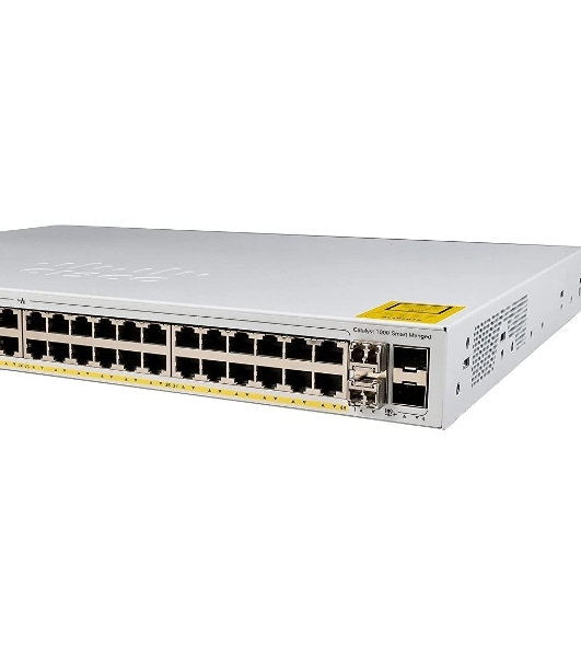 Коммутатор Cisco Catalyst C1000FE-48P-4G-L, 48×LAN + 4×1 Гбит/с