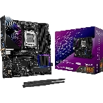 Материнская плата ASRock B850M Riptide WiFi, AM5, AMD B850, 4xDDR5, 4xSATA, 3xM.2, 1xPCIe 5.0 x16, 1xPCIe 4.0 x4, 1xHDMI, 1xDP, 1x2.5Gb LAN, Wi-Fi 7, Bluetooth 5.4, 1xUSB-C 10Gbps, 1xUSB-A 10Gbps, 2xUSB-A 5Gbps, 4xUSB-A 2.0, 3x3.5 мм, 7.1, mATX, фото2