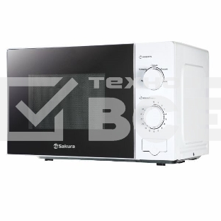 Микроволновая печь Sakura SA-7053W белый, 20 л, 700 Вт, переключатели - поворотный механизм